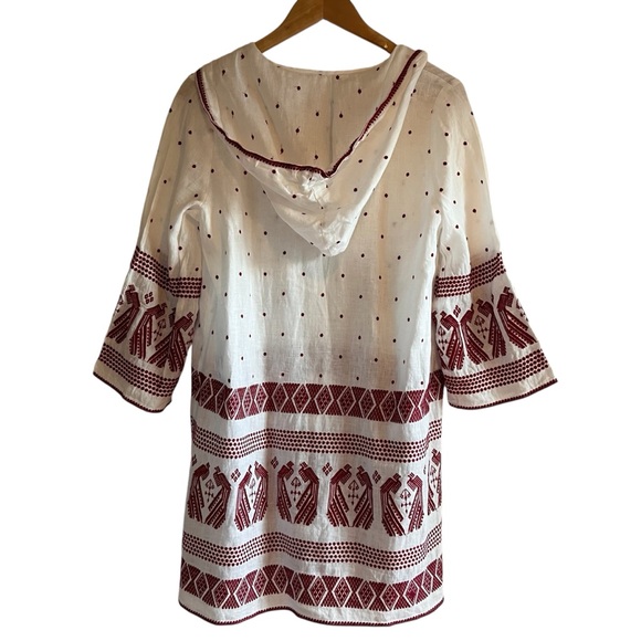 Zimmermann linen embroidered hooded mini dress in white excellent condition - Picture 7 of 11